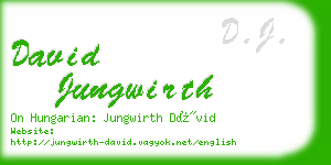 david jungwirth business card